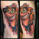 Crash Bandicoot Tattoo by Andy Walker #CrashBandicoot #CrashBrandicootTattoos #PlayStationTattoos #GamingTattoos #GamerTattoos #Gaming #AndyWalker