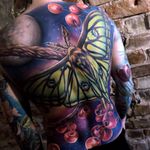 Moth tattoo by Sandra Daukshta #SandraDaukshta #realistic #painterly #paintingstyle #moth #berry