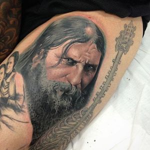 Rasputin Tattoo by Tong Bachus #rasputin #rasputintattoo #rasputintattoos #russiantattoos #TongBachus