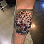 Color realism leopard tattoo by Tater Tatts. #realism #TaterTatts #colorrealism #leopard