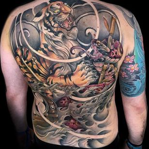 Tatuaje de tigre por Oash Rodriguez
