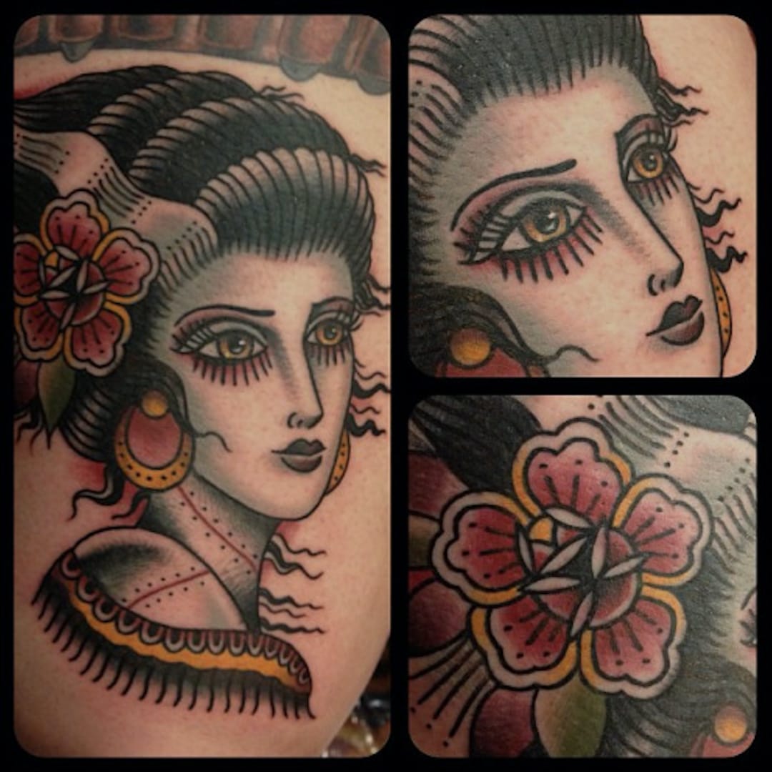 bride of frankenstein pin up tattoo