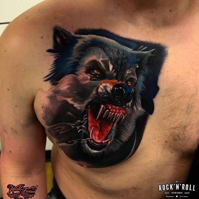 Chronic Ink George realism tattoo Werewolf warrior dark horror theme   Tattoos Werewolf tattoo Dark tattoo