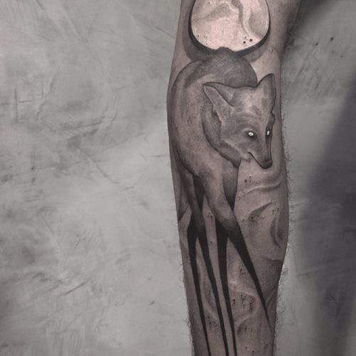 Lobo-guará por Gabriela Arzabe! #GabrielaArzabe #tatuadorasbrasileiras #tatuadorasdobrasil #Brasília #TattooBr #wolf #guarawolf #loboguara