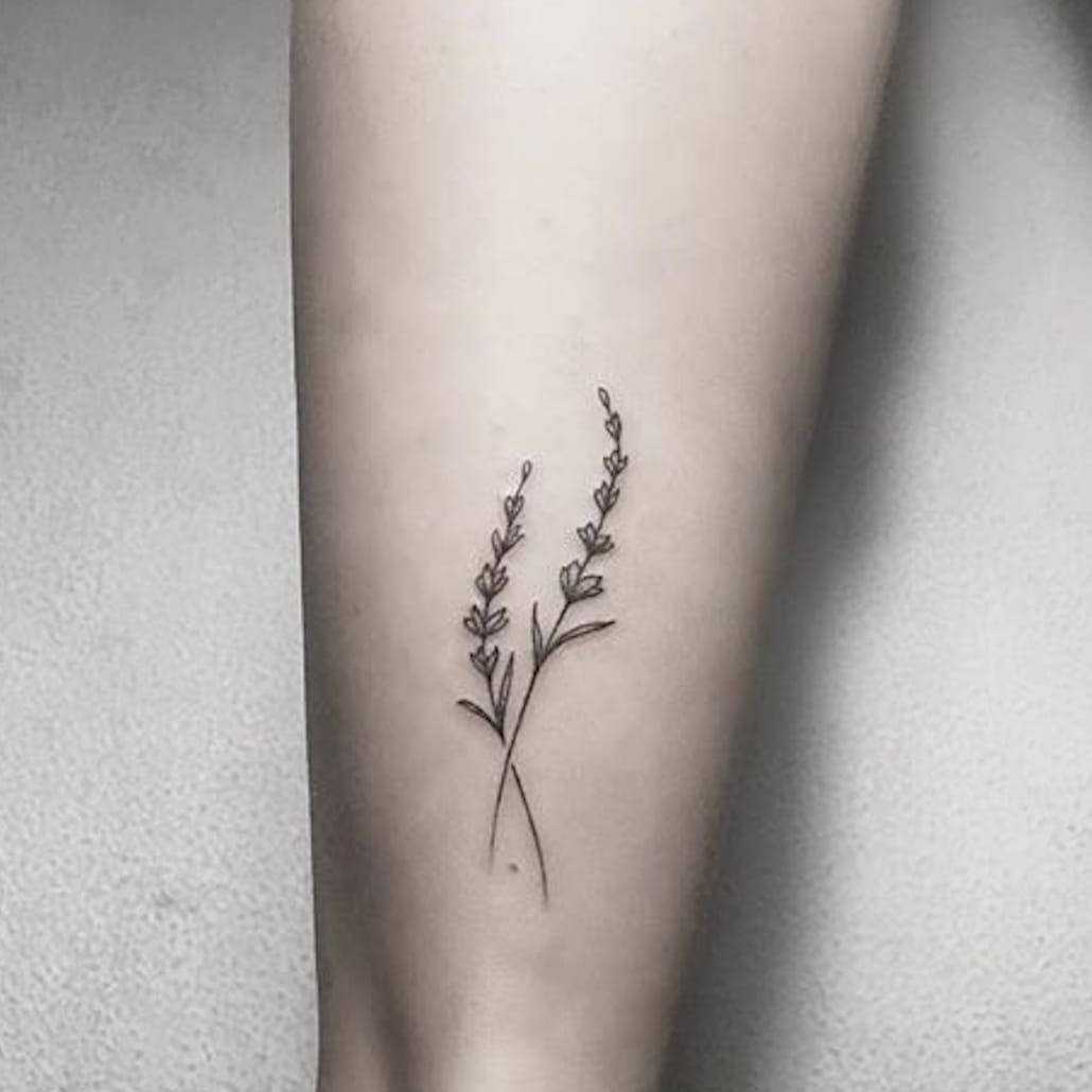 Black Flower Plants Temporary Tattoos For Women Girl Lavender Hyacinth  Realistic Fake Tattoo Waterproof Body Art Painting TatooTemporary Tattoos   AliExpress