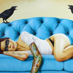 Couch pin-up by Scott Rohlfs #ScottRohlfs #pinup #art #inspiration