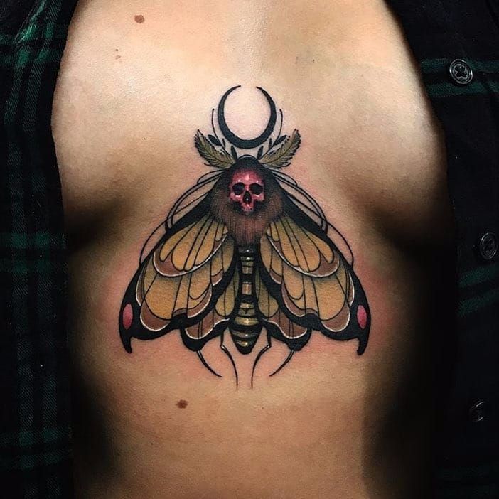 Enigma Ink  Fun little neo traditional death head moth on my friend  Michelle today Tattoo by Garry Thanks for looking garryderonda  springhill enigmaink eternalink afterinked saniderm ttech fkirons   Facebook
