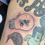 Bee Light Bulb Tattoo by Alex Heart #lightbulb #bumblebee #AlexHeart