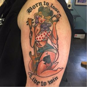 Pin-up by Hollie West #HollieWest #motörhead #motorhead #pinup #aceofspades #guitar #jackdaniels #borntoloselivetowin