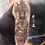 Goddess tattoo by Mo Mori #MoMori #blackandgrey #lady #goddess (Photo: Facebook)