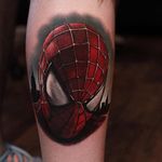Spiderman tattoo by Richie Bon. #Spiderman #marvel #comic #superhero #movie #film #civilwar #colorrealism #RichPineda #richiebon
