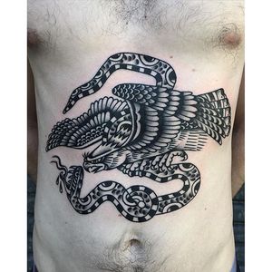 Snake Tattoo by Will Duncan #Snake #SnakeTattoo #StomachTattoos #StomachTattoo #Stomach #WillDucan