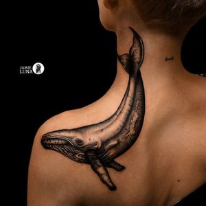 Whale tattoo #JamieLuna #blackwork #whale
