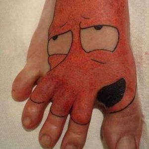 Zoidberg foot tattoo for the win #zoidberg #futurama #foottattoo