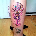Neptune wand tattoo by Laura Anunnaki. #LauraAnunnaki #magicalgirl #grlpwr #girlpower #magic #feminist #anime #anime #sparkly #girly #kawaii #sailormoon #wand