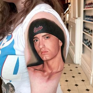 Eminem portrait by David Corden #DavidCorden #color #portrait #eminem #slimshady #shady #realistic #tattoooftheday