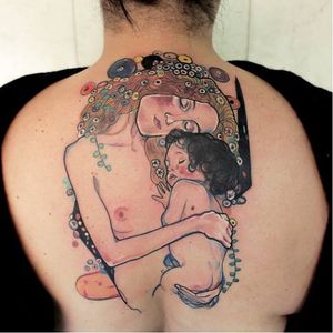 Klimt tattoo by Mirco Campioni #MircoCampioni #graphic #klimt