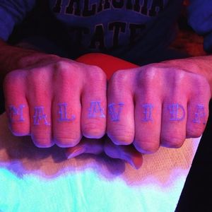 UV tattoo by Neno Tattoo #UV #knuckle #NenoTattoo