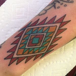 Pattern Tattoo by Cheyenne Sawyer #pattern #nativeamerican #nativeamaericanart #nativeamericandesign #traditional #CheyenneSawyer