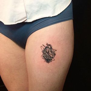 Scribble tattoo by Knarly Gav #KnarlyGav #scribble #sketch (Photo: Instagram)