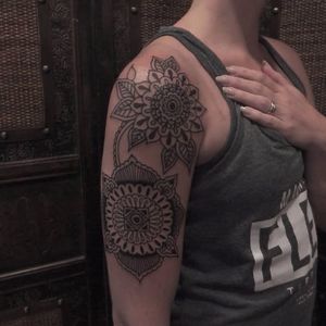 Flower tattoo by Antti Kuurne #AnttiKuurne #ornamental #ethnic #pattern #mehndi #flower #mandala
