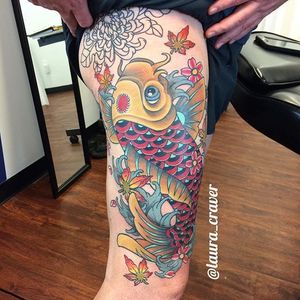 @laura_craver #ladytattooers #newjapanese #koifish #color