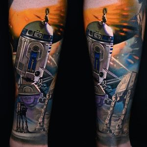 Star Wars tattoo By Nikko Hurtado via @nikkohurtado #NikkoHurtado #starwars #mayfourth #r2d2
