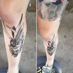 Jackalope tattoo by Pari Corbitt. #PariCorbitt #jackalope #fable #imaginary #animal #antler #rabbit #PariCorbitt