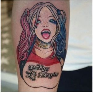 Suicide Squad tattoo by Needlespin Tattoo. #suicidesquad #dc #popculture #comics #film #movie #harleyquinn