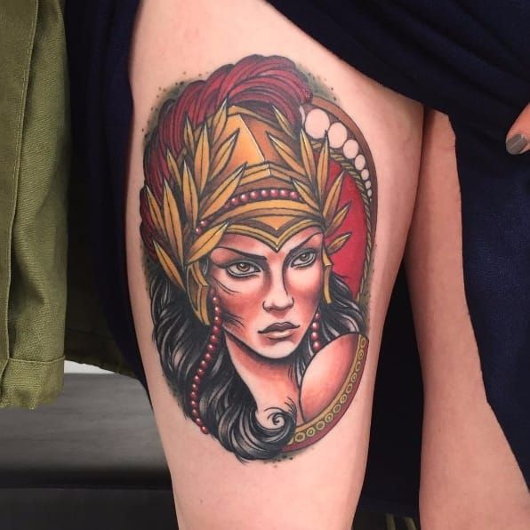 minerva goddess tattoo