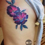 Flower Tattoo by Olya Levchenko #flower #watercolorflower #watercolor #watercolorartist #contemporary #colorful #OlyaLevchenko