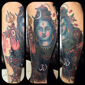 Shiva Tattoo by Sailor Marc #Shiva #Hinduism #deity #traditional #SailorMarc