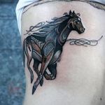 Horse tattoo by David Hale #DavidHale #horse #linework