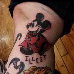 Mickey Mouse tattoo by Travis Broyles. #vampire #classic #disney #retro #mickeymouse #cartoon #vintage