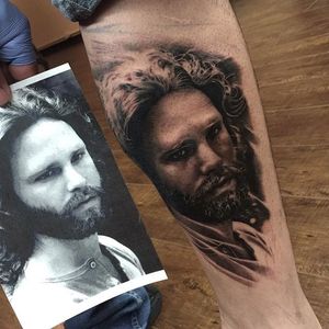 Jim Morrison portrait by Teneile Napoli. #blackandgrey #realism #blackandgreyrealism #TeneileNapoli #JimMorrison