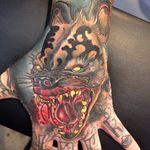 Hyena Tattoo by Pommie Paul #hyena #neotradtitional #animal #neotraditionalanimal #neotraditionalartist #PommiePaul