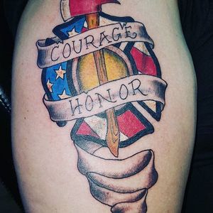 Courage and Honor!, via @ms.d_jones214 ##firefightertattoo