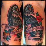 Three-Eyed Raven Tattoo by Jordan Ocello @J_ocello #JordanOcello #ThreeEyedRaven #RavenTattoo #ThreeEyed #Raven #GameofThrones #GoT