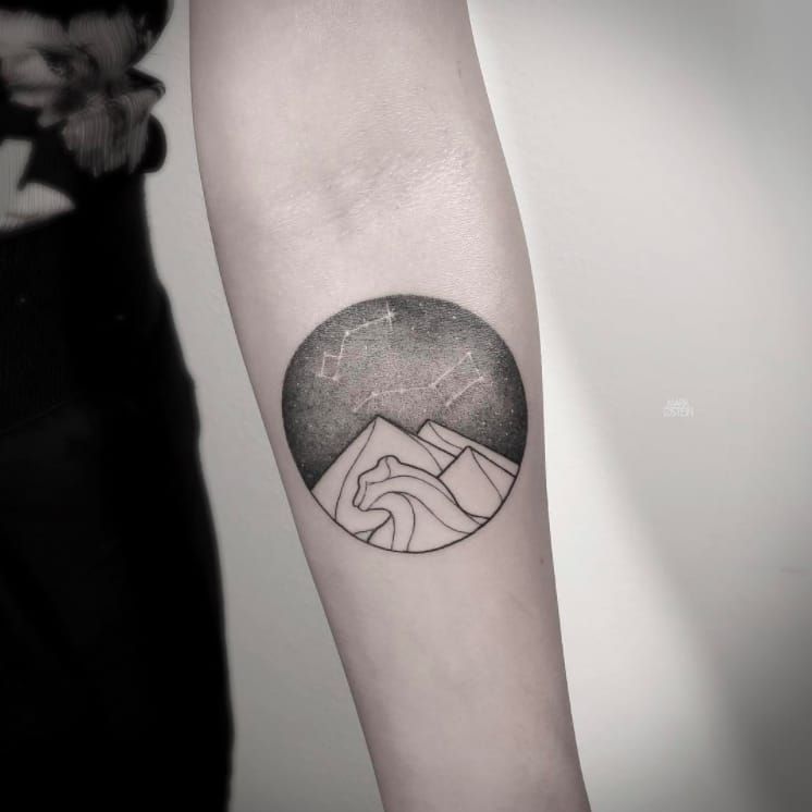 My latest tattoo  Freckle Big Dipper Constellation by Laura at SS Tattoo  in Edmonton Alberta  rtattoos
