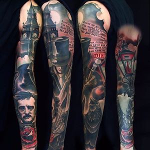 Jack the Ripper tattoo by fishero on Instagram. #JacktheRipper #serialkiller #history #england #london #killer #edgaralanpoe