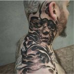 Terrific tattoo by Josh Duffy #JoshDuffy #blackandgrey #realistic #horror #bioorganic