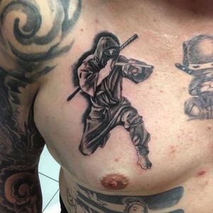Ninja Tattoo by Tim Schneider #Ninja #blackandgrey #TimSchneider