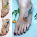 Flower tattoo by Rit Kit #RitKit #flower #plant #botanical #nature
