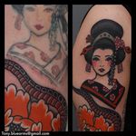 Geisha Tattoo by Tony Nilsson #Geisha #traditional #classictattoos #TonyNilsson