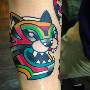 Cat Tattoo by K Lee @KTattooing #KLee #KTattooing #Neotraditional #Traditional #Seoul #Korea #Cat