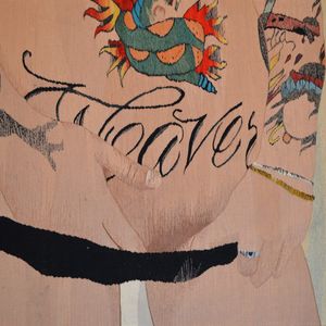 Self Portrait via instagram erinmriley #tapestry #artist #fineart #artshare #feminist #feminism #art #NSFW #erinmriley