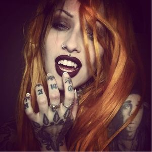 Vampire Shelly d'Inferno #ShellydInferno #vampire #tattooedmodel #model #performer