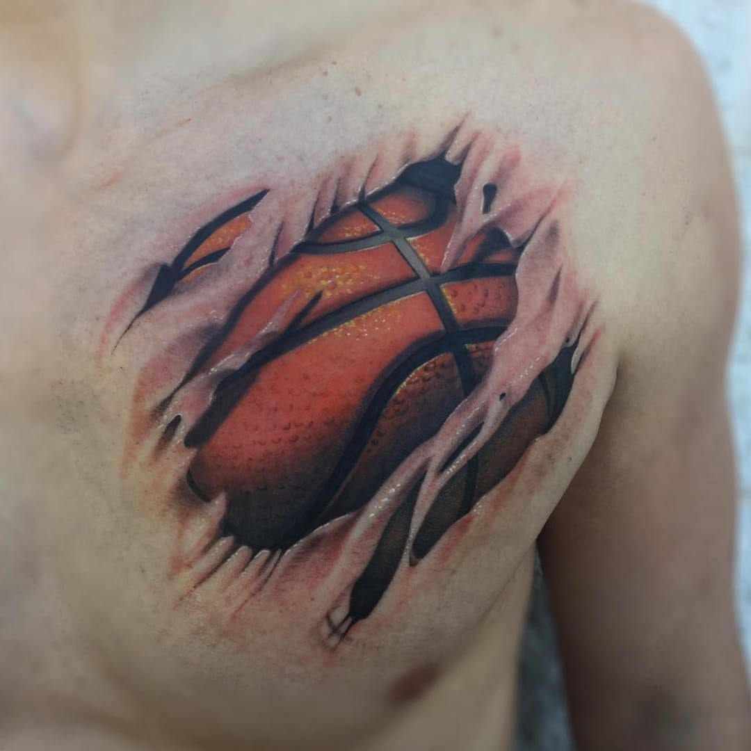 TATTOOSORG  Basketball heart Tattoo at Adrenaline Vancouver  Basketball  tattoos Trendy tattoos Tattoos for women