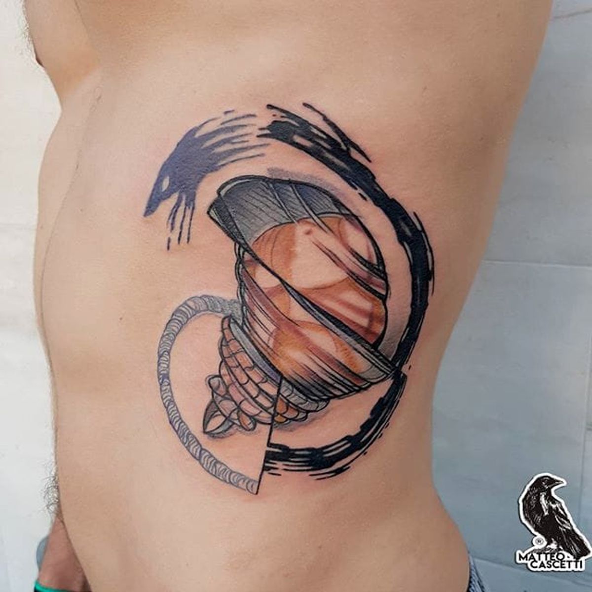 Tattoo uploaded by Xavier • Spinning top tattoo by Matteo Cascetti. 
