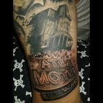 Alfred Hitchcock tattoo, Bates Motel from Psycho by Anubis Tattoo #Anubistattoo #filmdirectorstattoo #Hitchcocktattoos